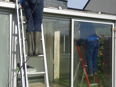 Nettoyage d’une véranda d’une maison d’habitation